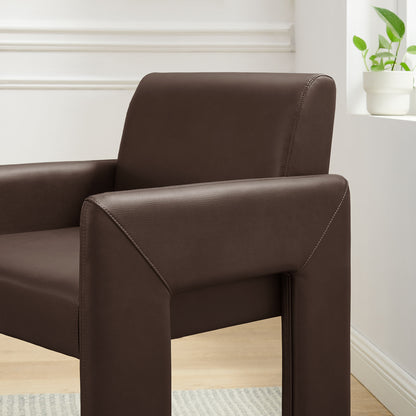 Daven Vegan Leather Dining Armchair by Furniture for America
