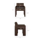 Myrtle Vegan Leather Dining Armchair in Espresso