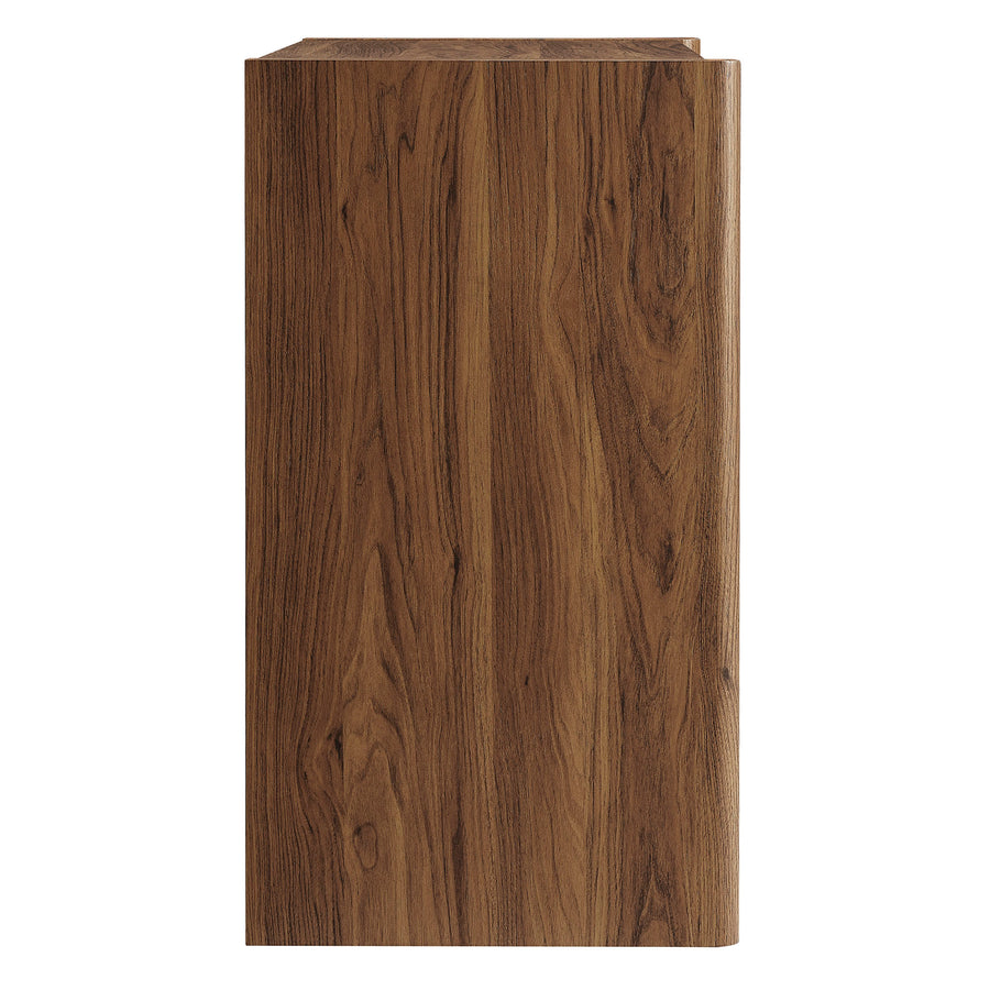 Sol Wave Accent Cabinet in Walnut