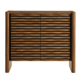 Sol Wave Accent Cabinet in Walnut