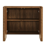 Sol Wave Accent Cabinet in Walnut