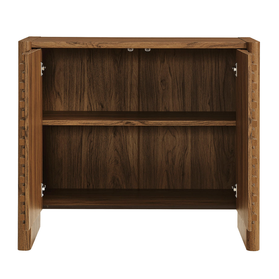 Sol Wave Accent Cabinet in Walnut