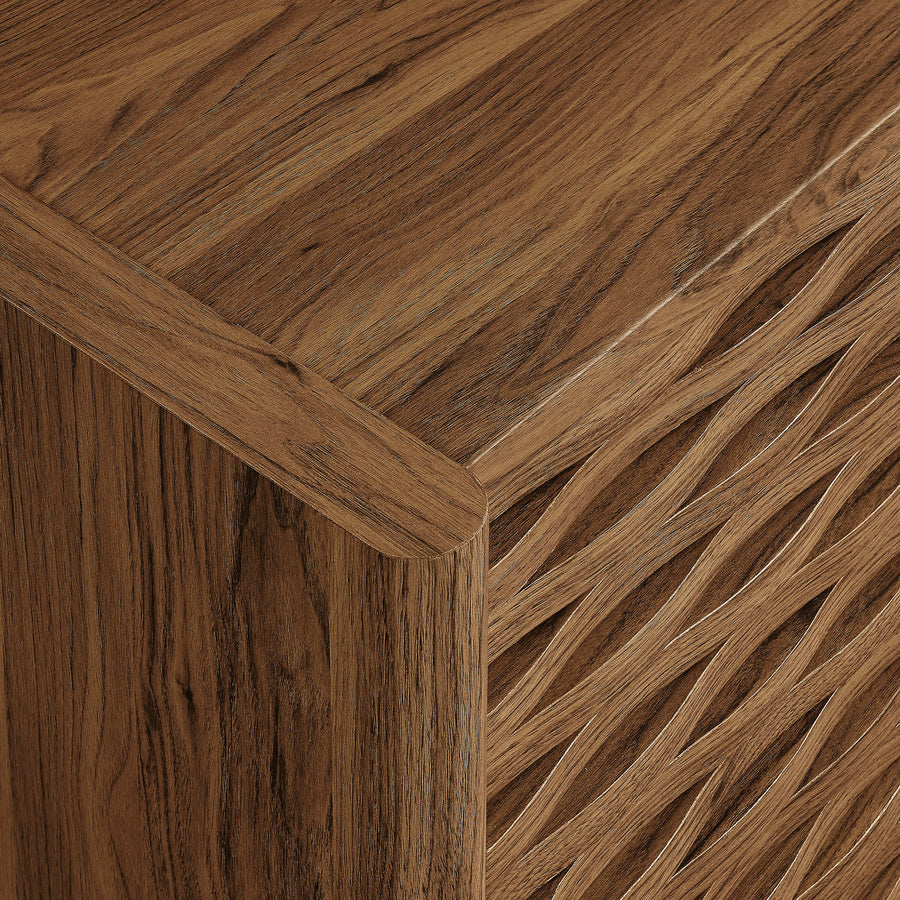 Sol Wave Accent Cabinet in Walnut