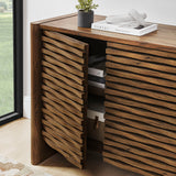 Sol Wave Accent Cabinet in Walnut