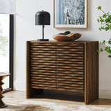Sol Wave Accent Cabinet in Walnut