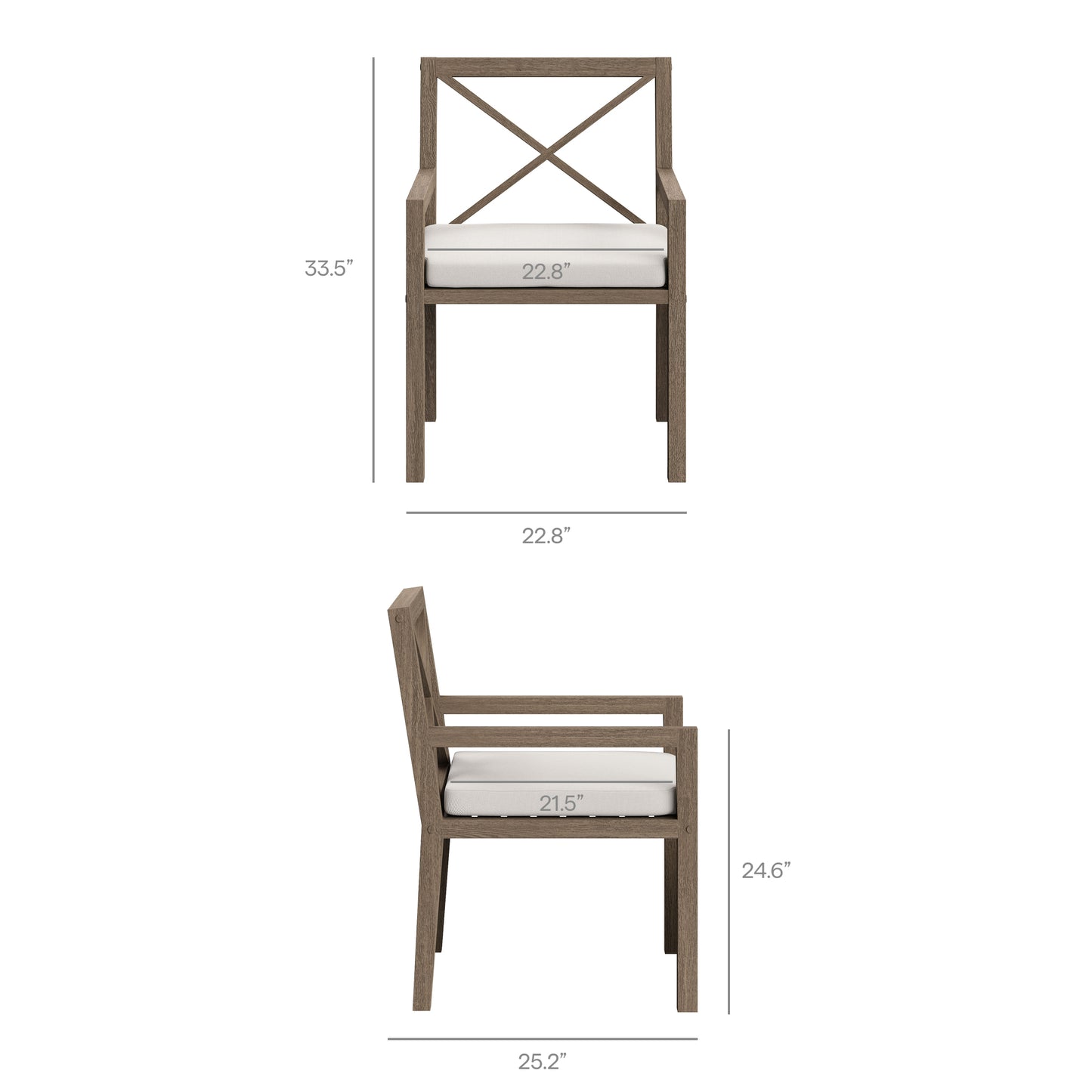 Northlake 7-Piece Outdoor Patio Teak Wood Dining Set by Furniture For America