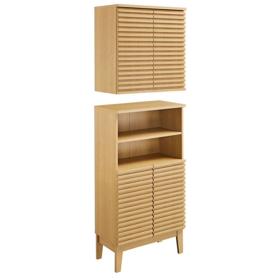 Vera Bathroom Cabinet Set in Oak