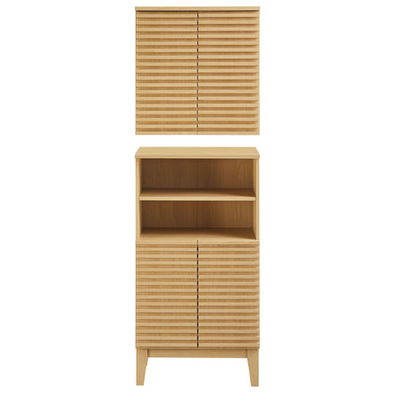 Render Bathroom Cabinet Set in Oak