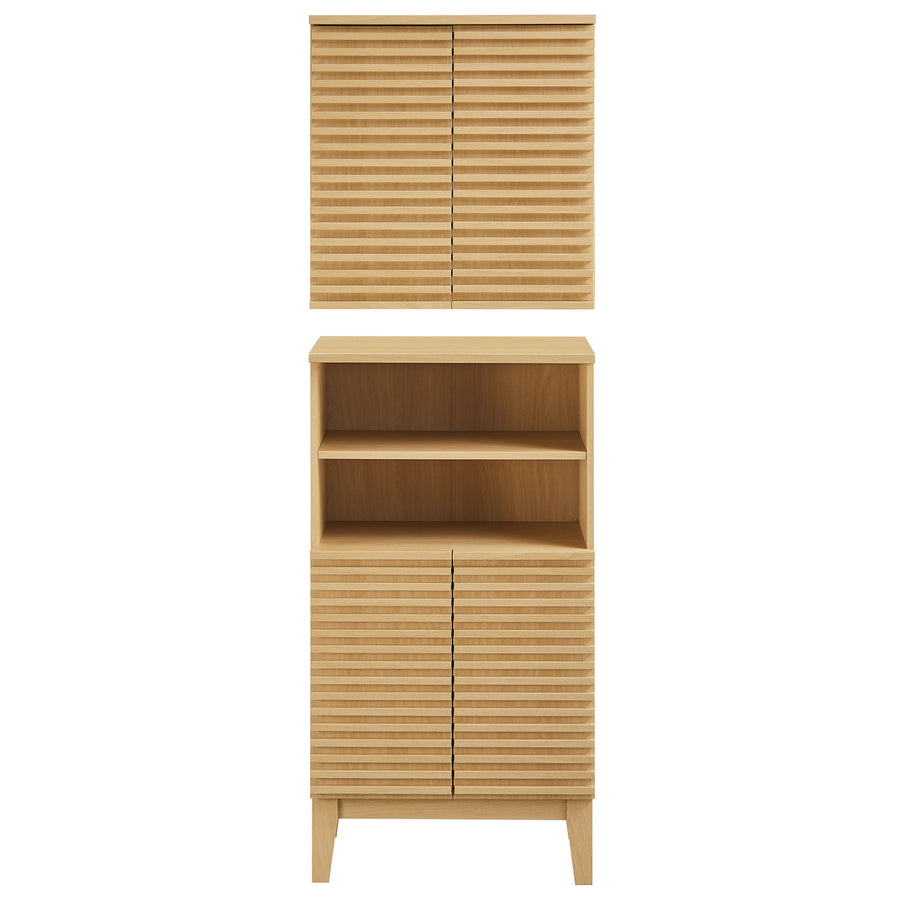 Vera Bathroom Cabinet Set in Oak