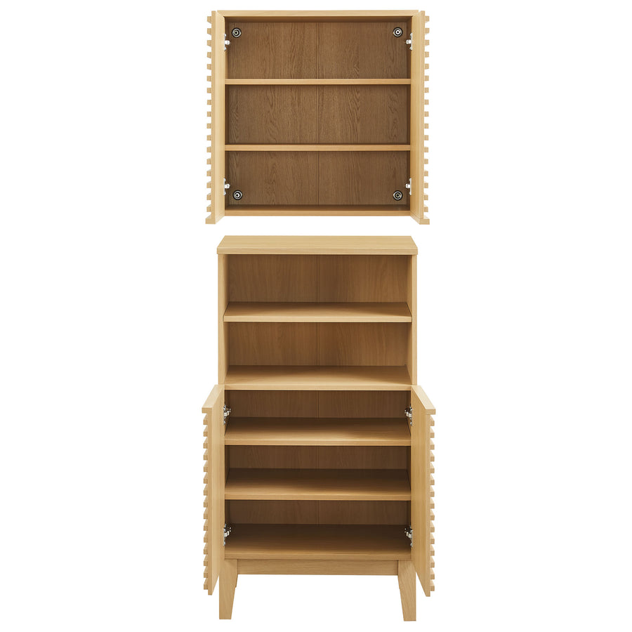 Vera Bathroom Cabinet Set in Oak