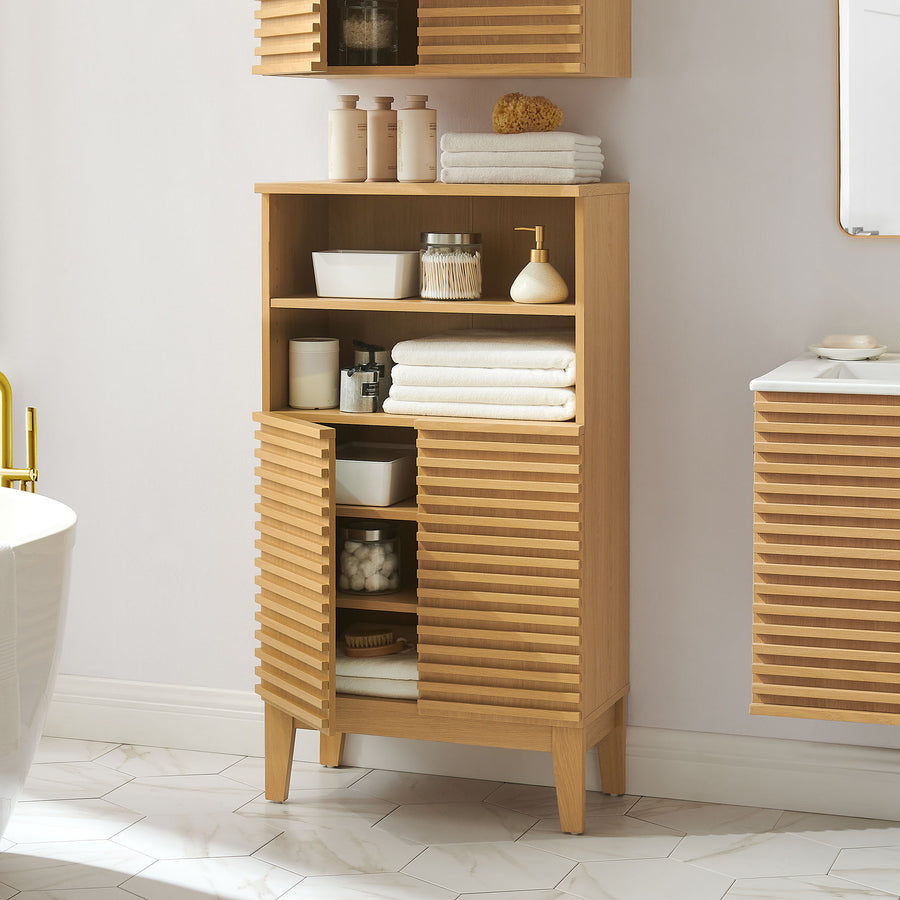 Vera Bathroom Cabinet Set in Oak
