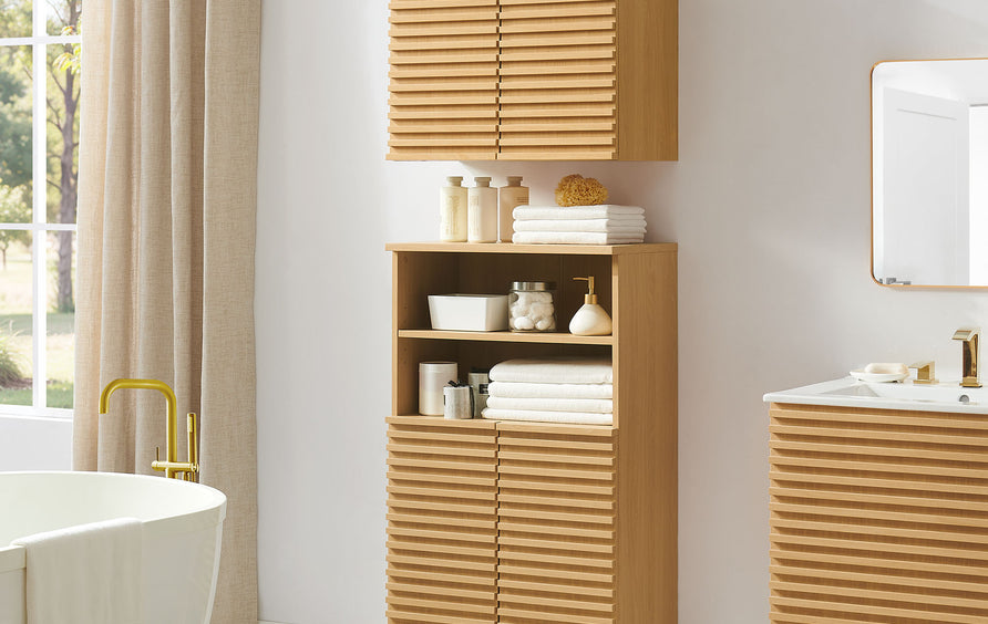 Vera Bathroom Cabinet Set in Oak