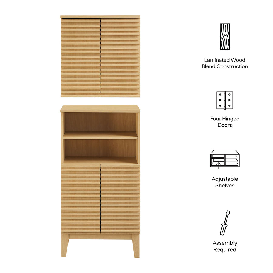 Vera Bathroom Cabinet Set in Oak