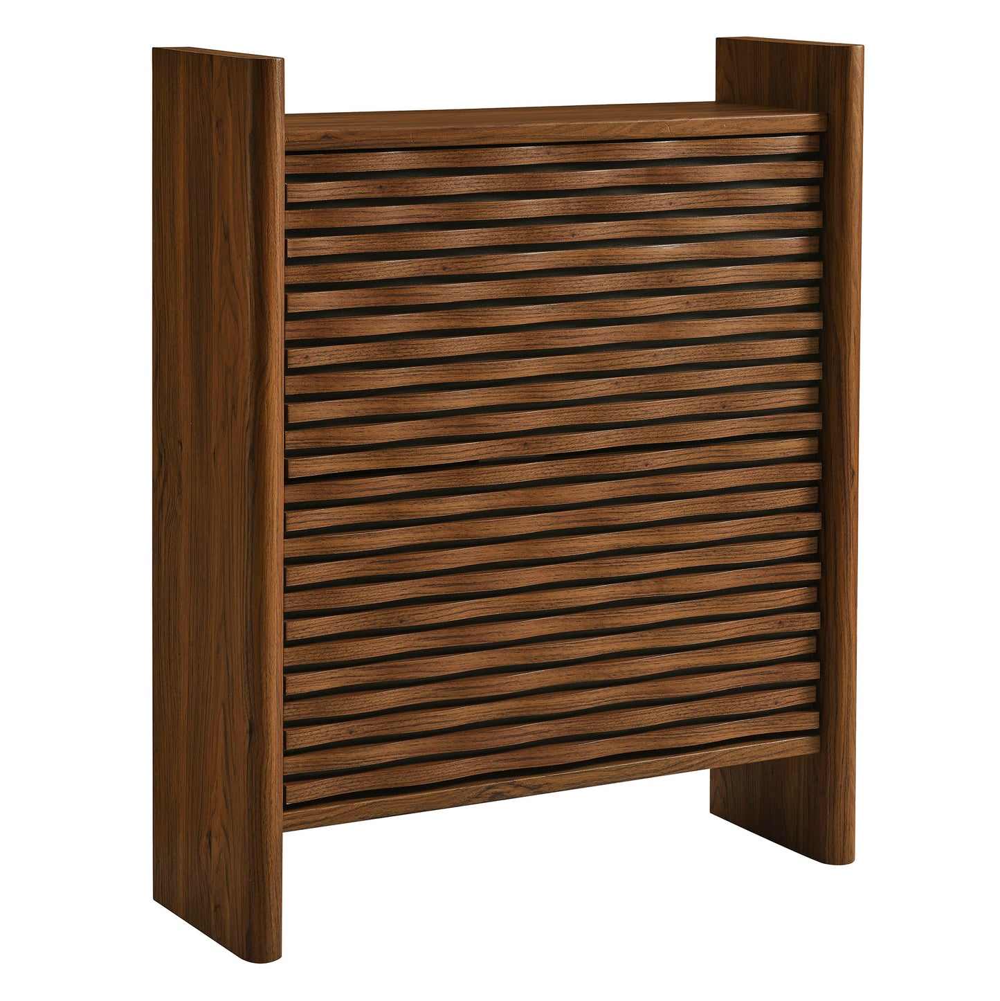 Emric Wave Shoe Cabinet by Furniture for America