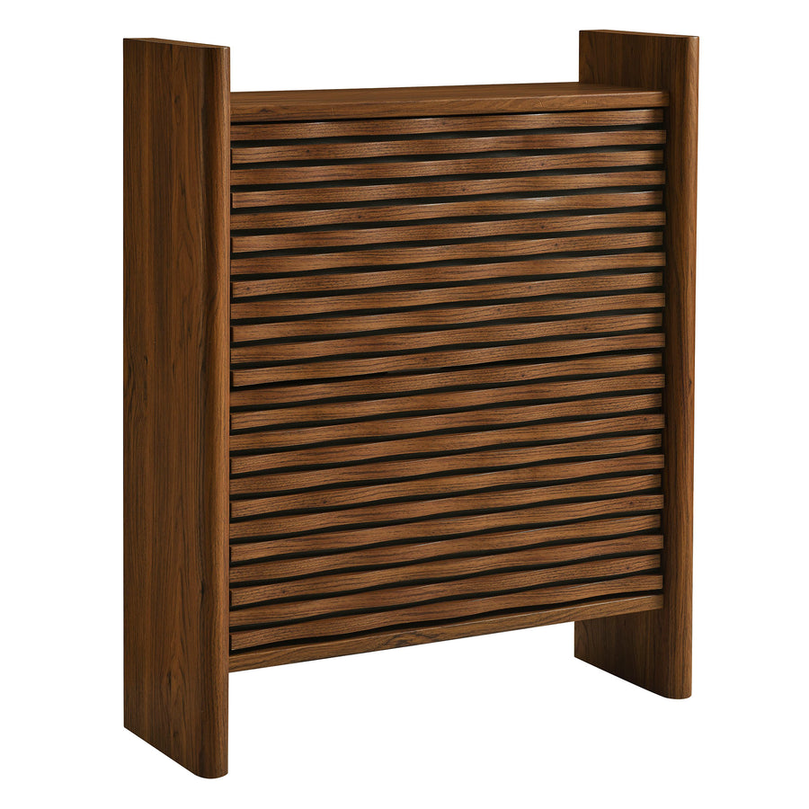 Sol Wave Shoe Cabinet in Walnut