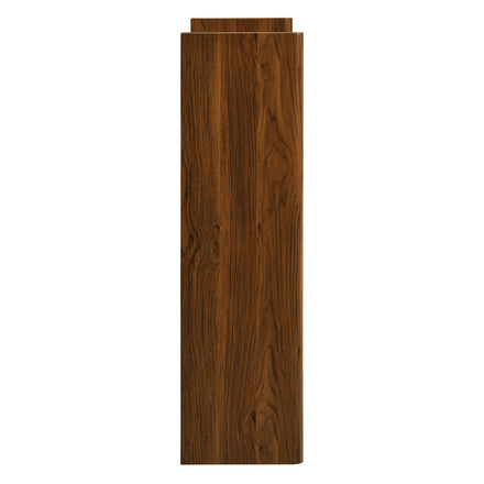 Emric Wave Shoe Cabinet in Walnut