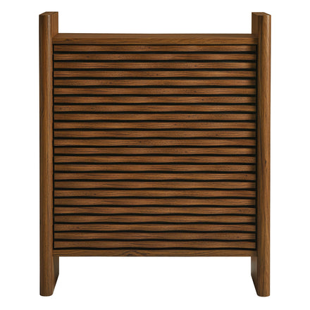 Emric Wave Shoe Cabinet in Walnut