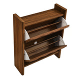 Sol Wave Shoe Cabinet in Walnut