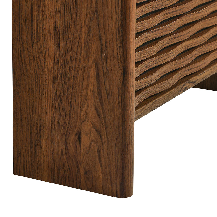 Sol Wave Shoe Cabinet in Walnut