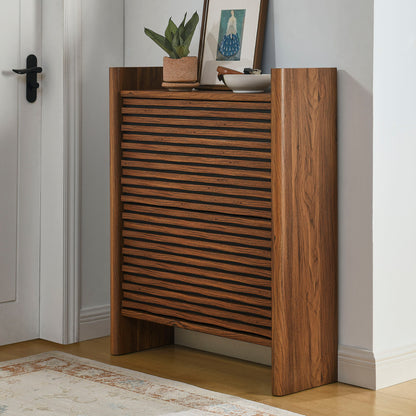 Emric Wave Shoe Cabinet by Furniture for America