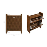 Sol Wave Shoe Cabinet in Walnut