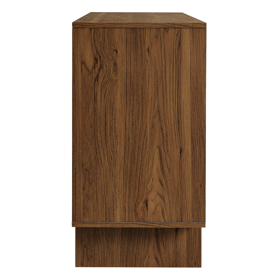 Hammerfest 59 Inch 4 Door Geometric Sideboard in Walnut