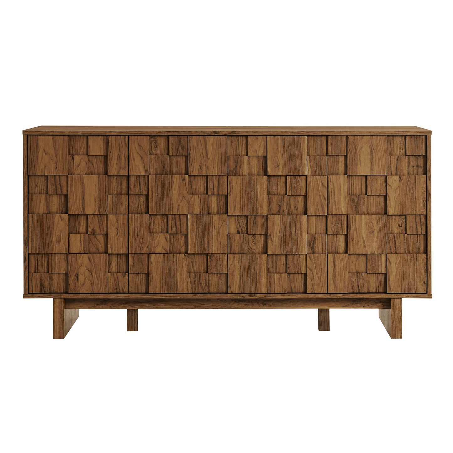 Owen 59 Inch 4 Door Geometric Sideboard by Furniture For America