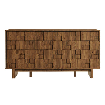 Owen 59 Inch 4 Door Geometric Sideboard by Furniture For America