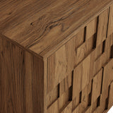 Hammerfest 59 Inch 4 Door Geometric Sideboard in Walnut