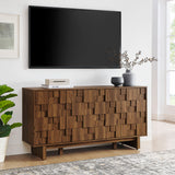 Hammerfest 59 Inch 4 Door Geometric Sideboard in Walnut