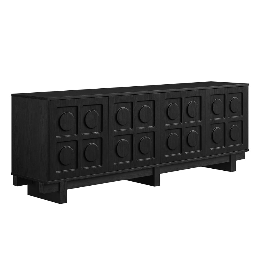 Segovia 71 Inch TV Stand in Black