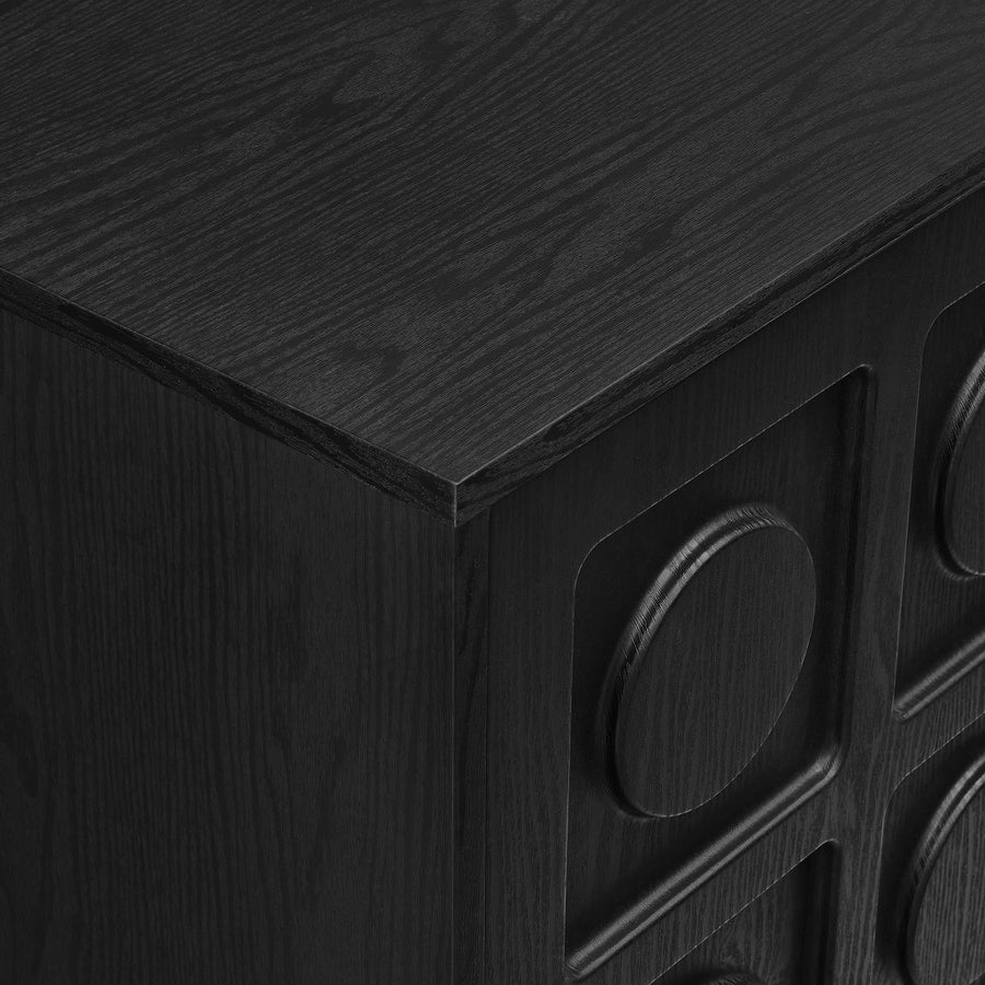 Segovia 71 Inch TV Stand in Black