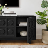 Segovia 71 Inch TV Stand in Black