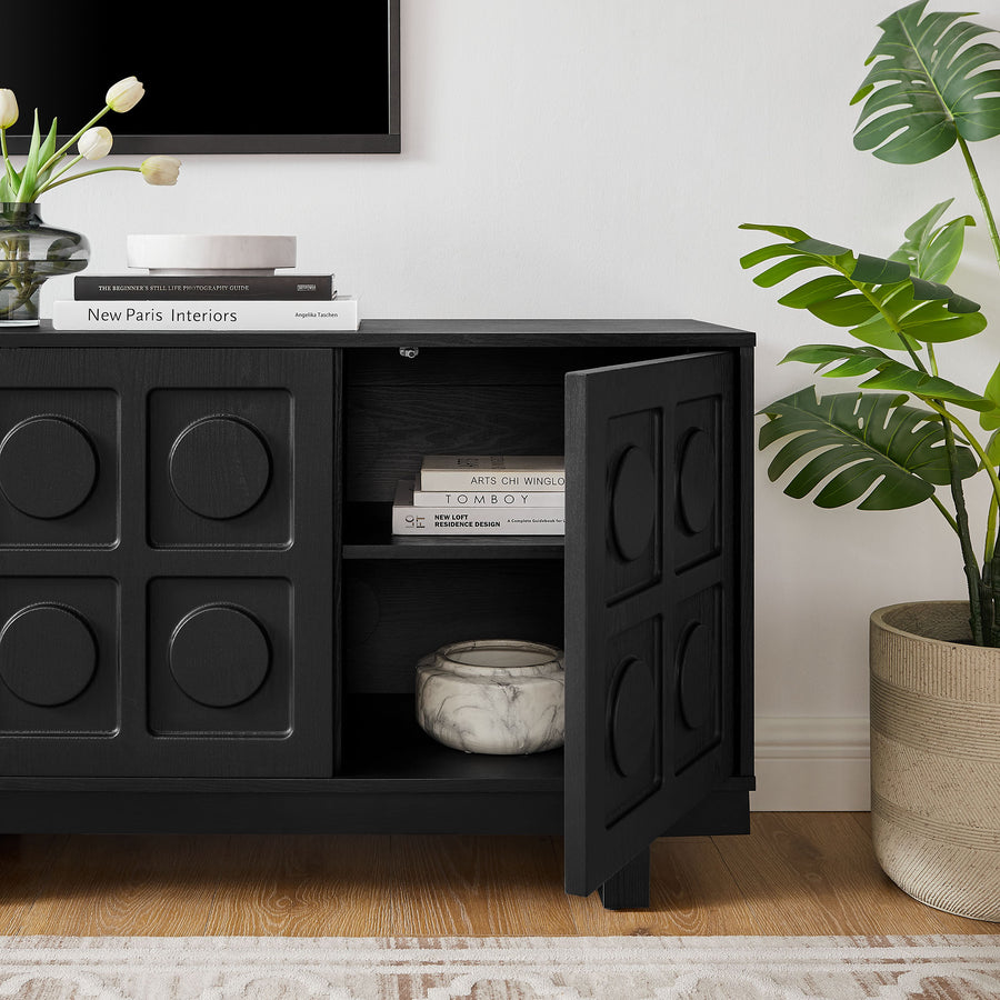 Segovia 71 Inch TV Stand in Black
