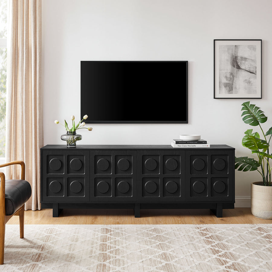 Segovia 71 Inch TV Stand in Black