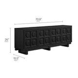 Segovia 71 Inch TV Stand in Black