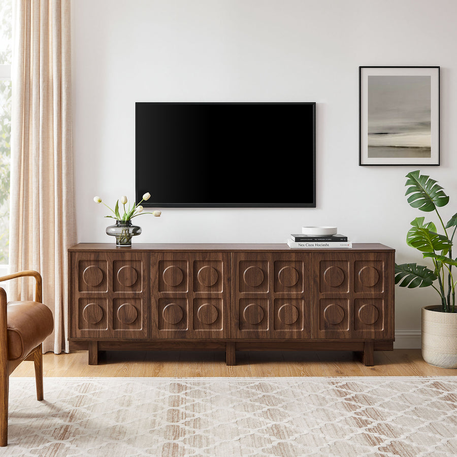 Segovia 71 Inch TV Stand in Walnut