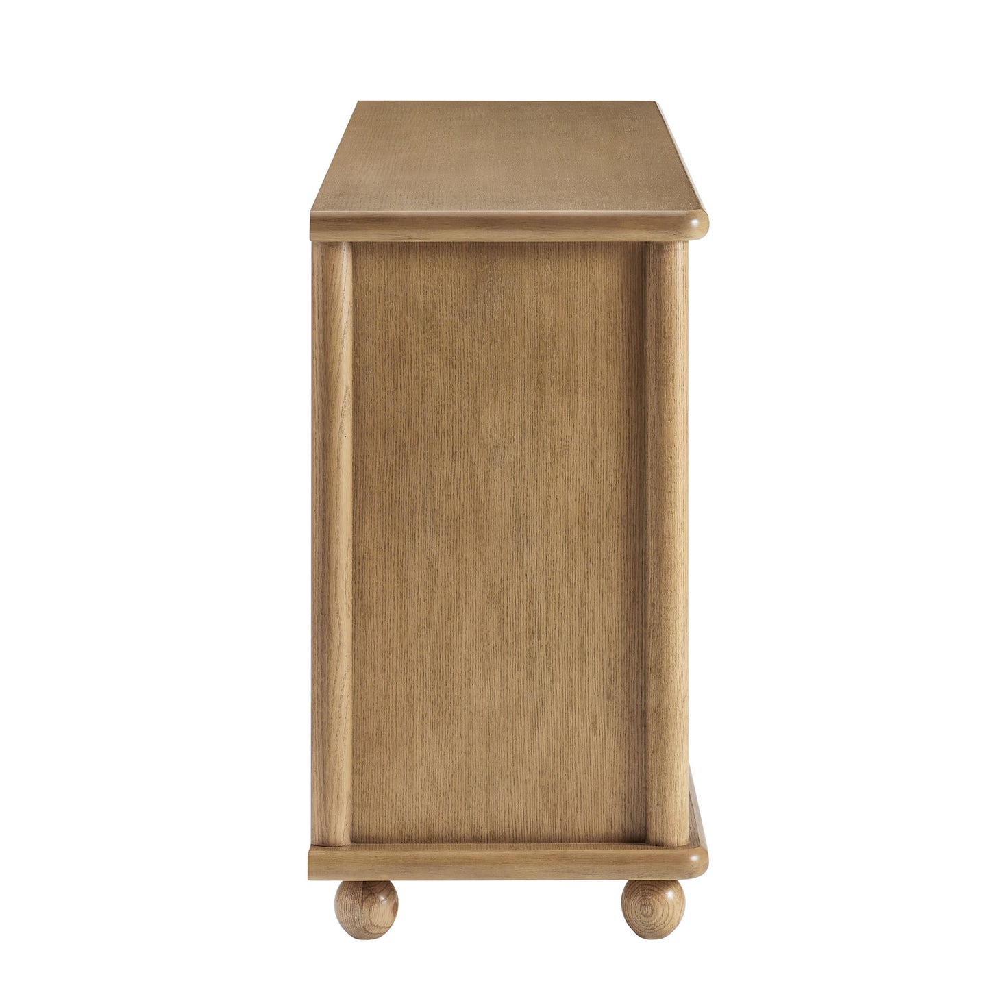 Marola 71 Inch Oak Wood Seagrass Sideboard by Furniture for America