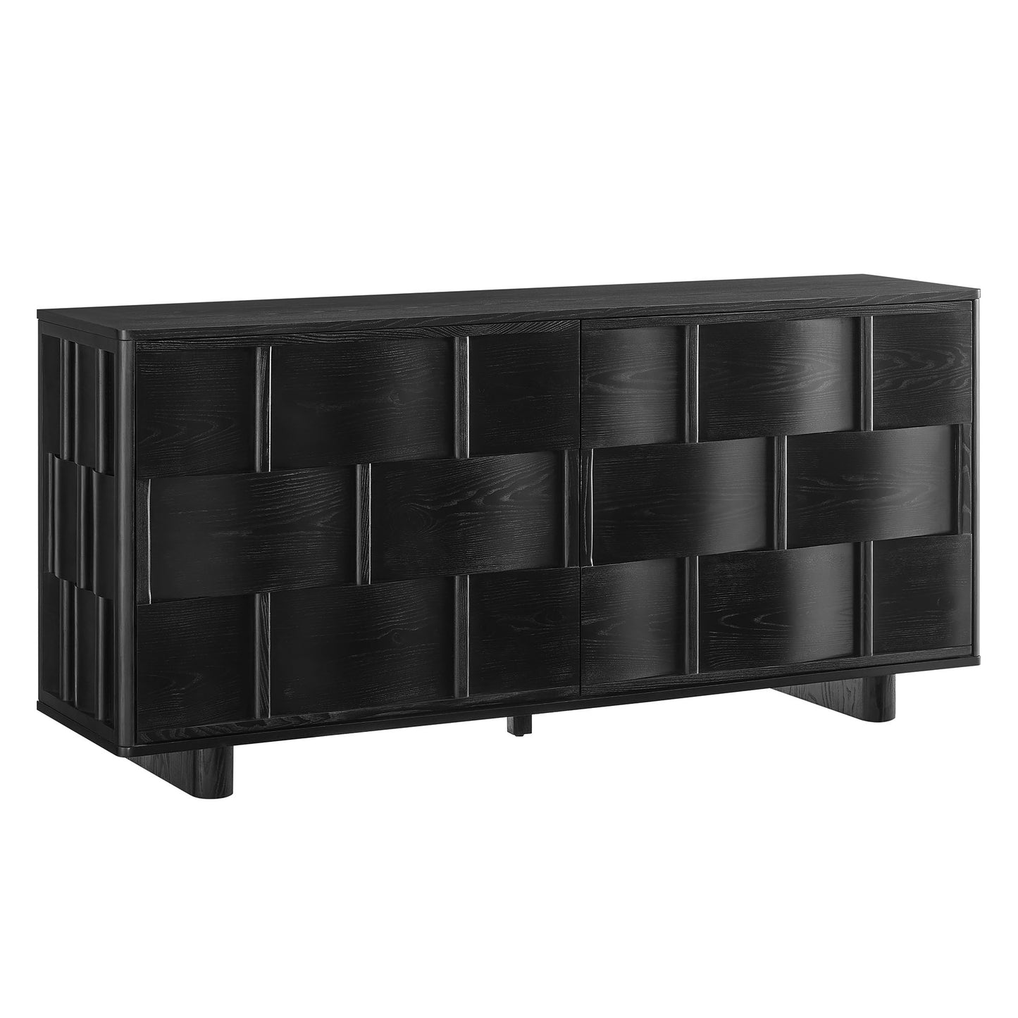 Foundry 71" Woven Design Buffet Storage Cabinet by Furniture for America