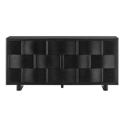 Foundry 71" Woven Design Buffet Storage Cabinet by Furniture for America