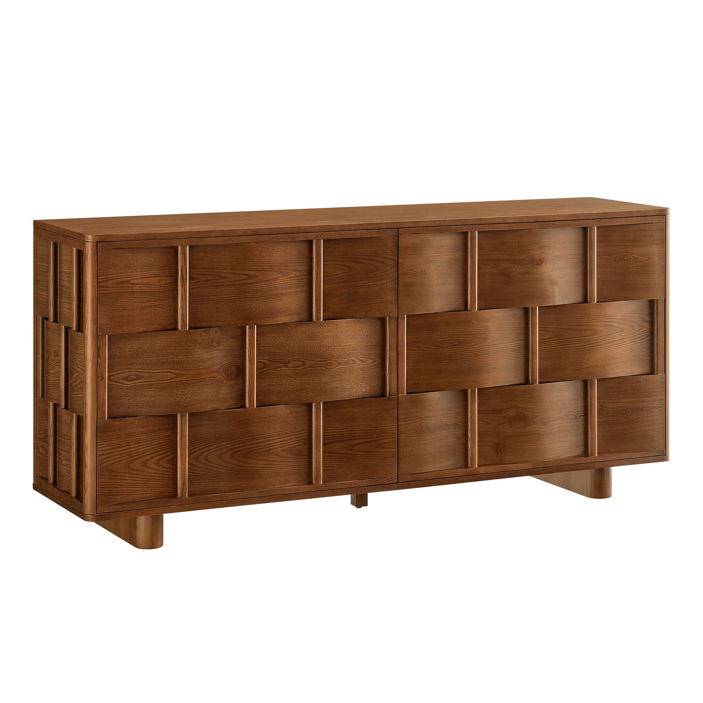 Foundry 71" Woven Design Buffet Storage Cabinet by Furniture for America