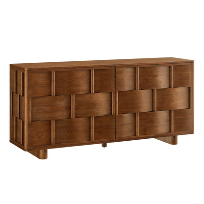 Foundry 71" Woven Design Buffet Storage Cabinet by Furniture for America
