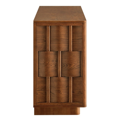 Foundry 71" Woven Design Buffet Storage Cabinet by Furniture for America