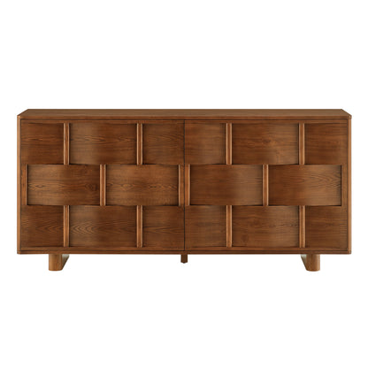 Foundry 71" Woven Design Buffet Storage Cabinet by Furniture for America