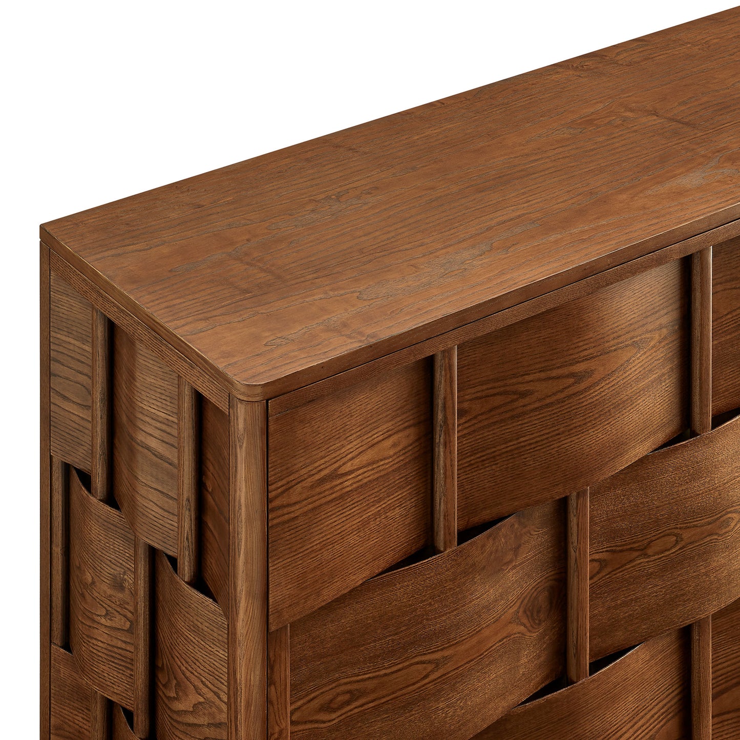 Foundry 71" Woven Design Buffet Storage Cabinet by Furniture for America