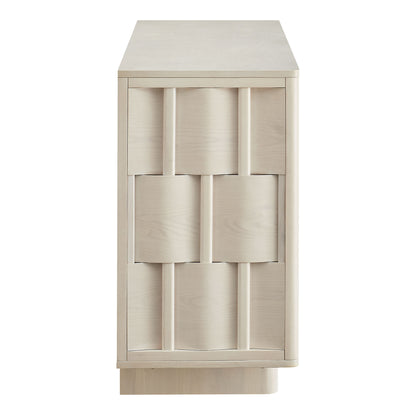 Foundry 71" Woven Design Buffet Storage Cabinet by Furniture for America