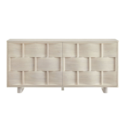 Foundry 71" Woven Design Buffet Storage Cabinet by Furniture for America