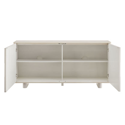 Foundry 71" Woven Design Buffet Storage Cabinet by Furniture for America