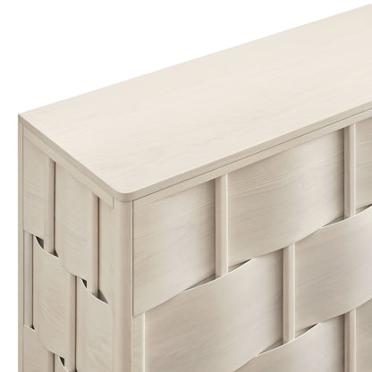 Foundry 71" Woven Design Buffet Storage Cabinet by Furniture for America