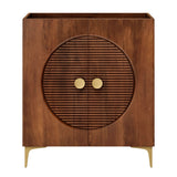 Inara 30" Fluted Wood Vanity Cabinet Without Sink in Walnut